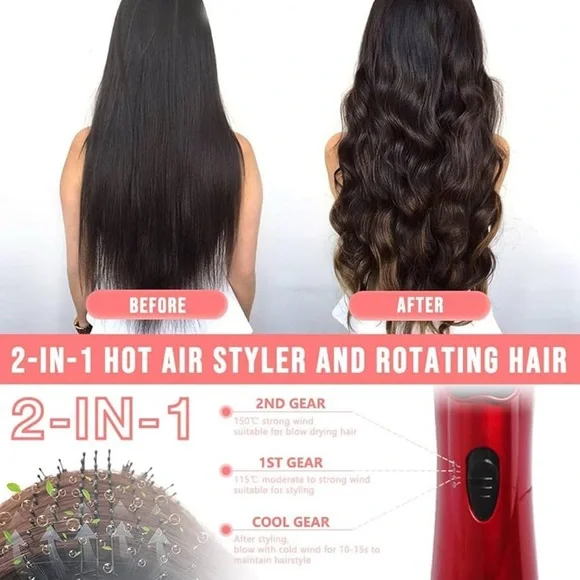 3-in-1 Hot Air Styler and Rotating Hair Dryer - Picture 3 of 11